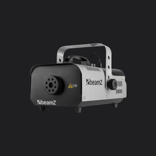 BeamZ S900 rookmachine met ophangbeugel voor het versterken van licht- en lasereffecten.