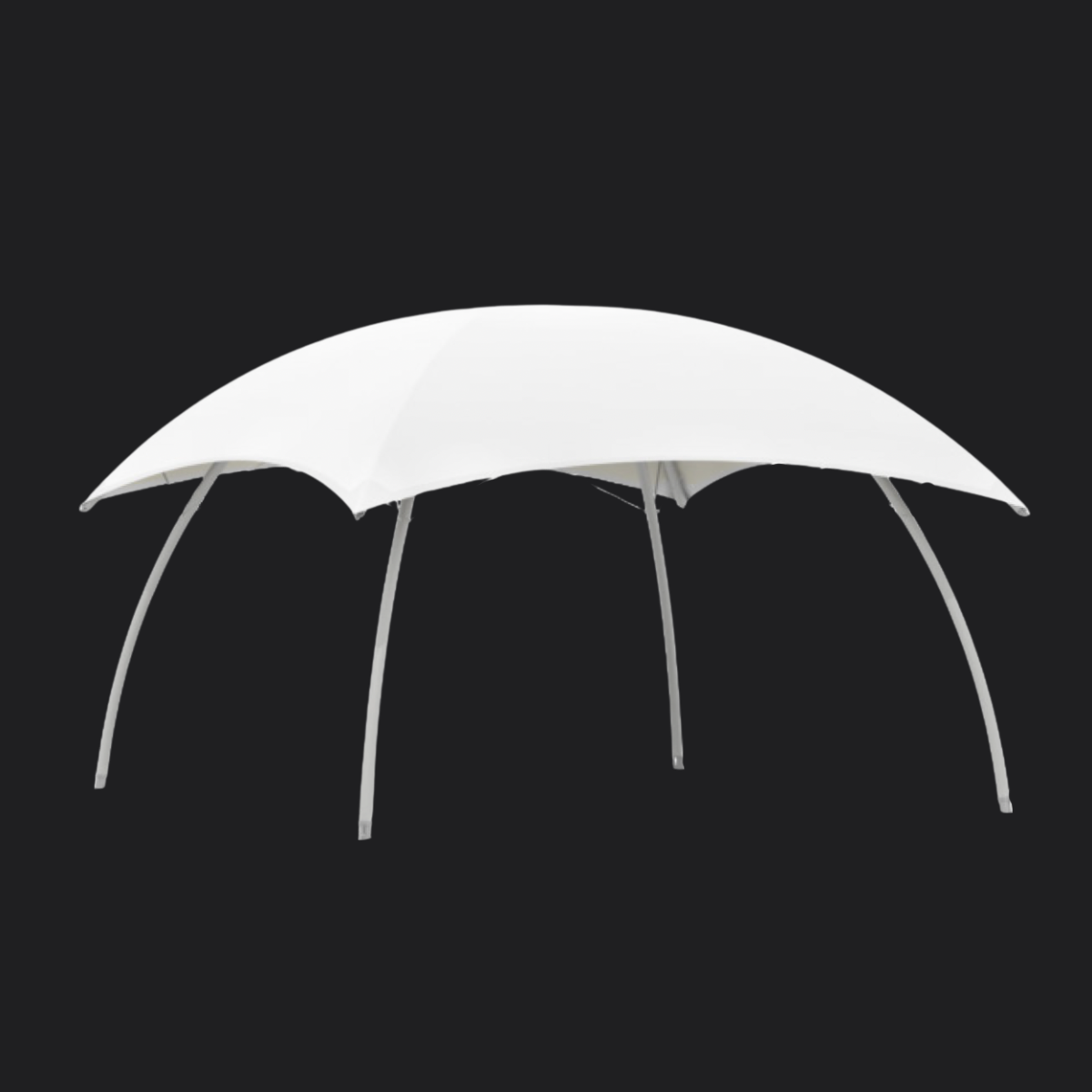 Lounger L met robuust aluminium frame en brandwerende B1-M2 cover, TÜV-gecertificeerd en geschikt voor gebruik bij buiten- en evenementlocaties.